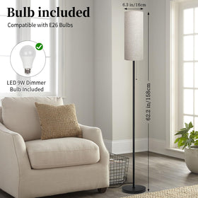 Ldeco lamp has a heavy base for stable placement on various floors.