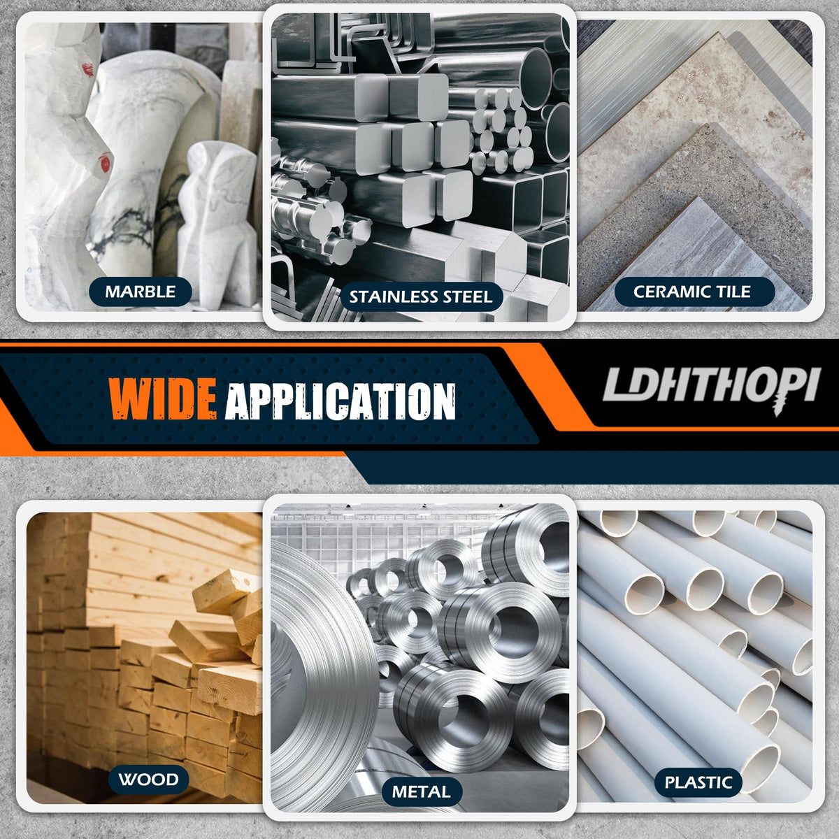 LDHTHOPI stainless steel polisher includes dust protection to minimize mess