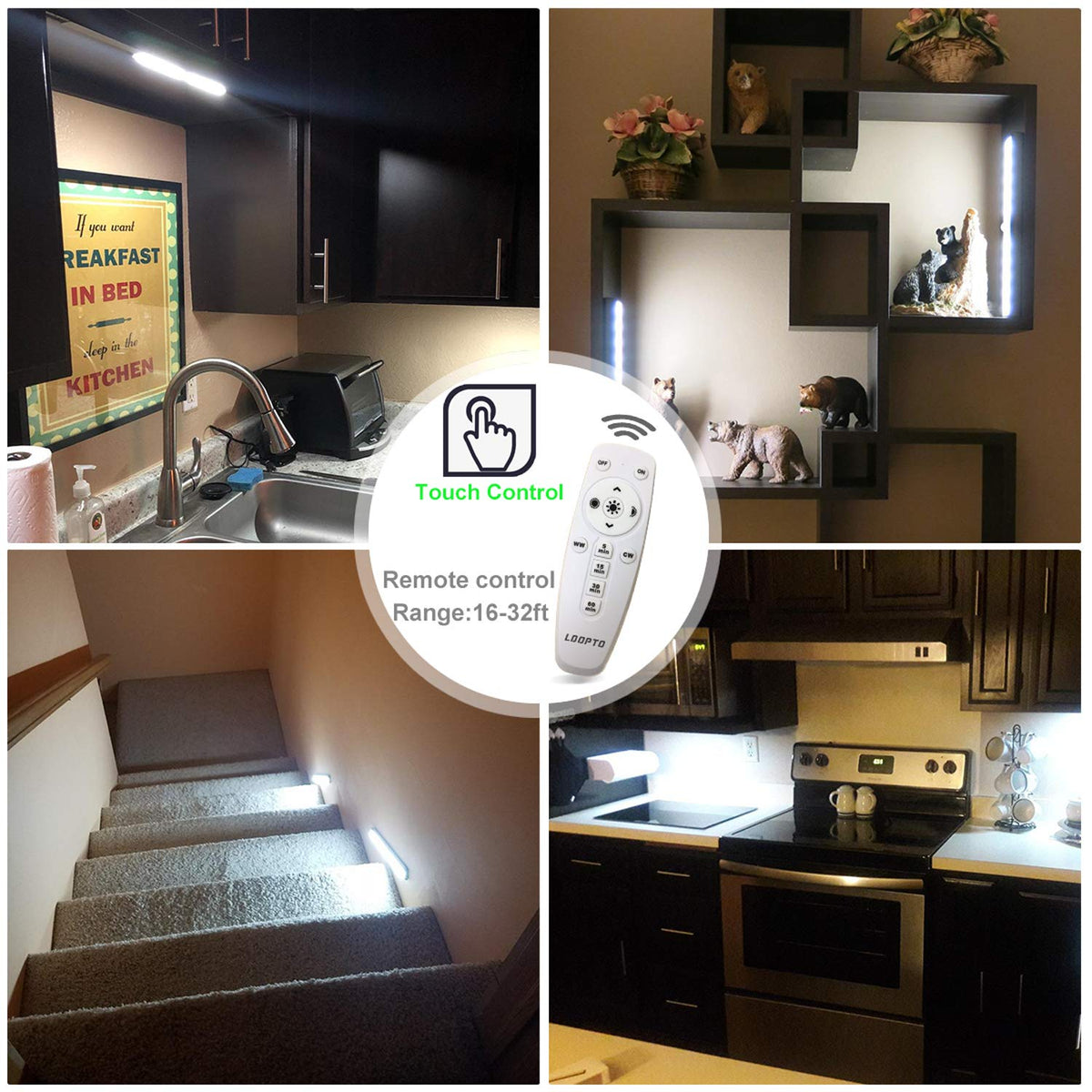 LDOPTO dimmable kitchen light from 10% to 100% brightness