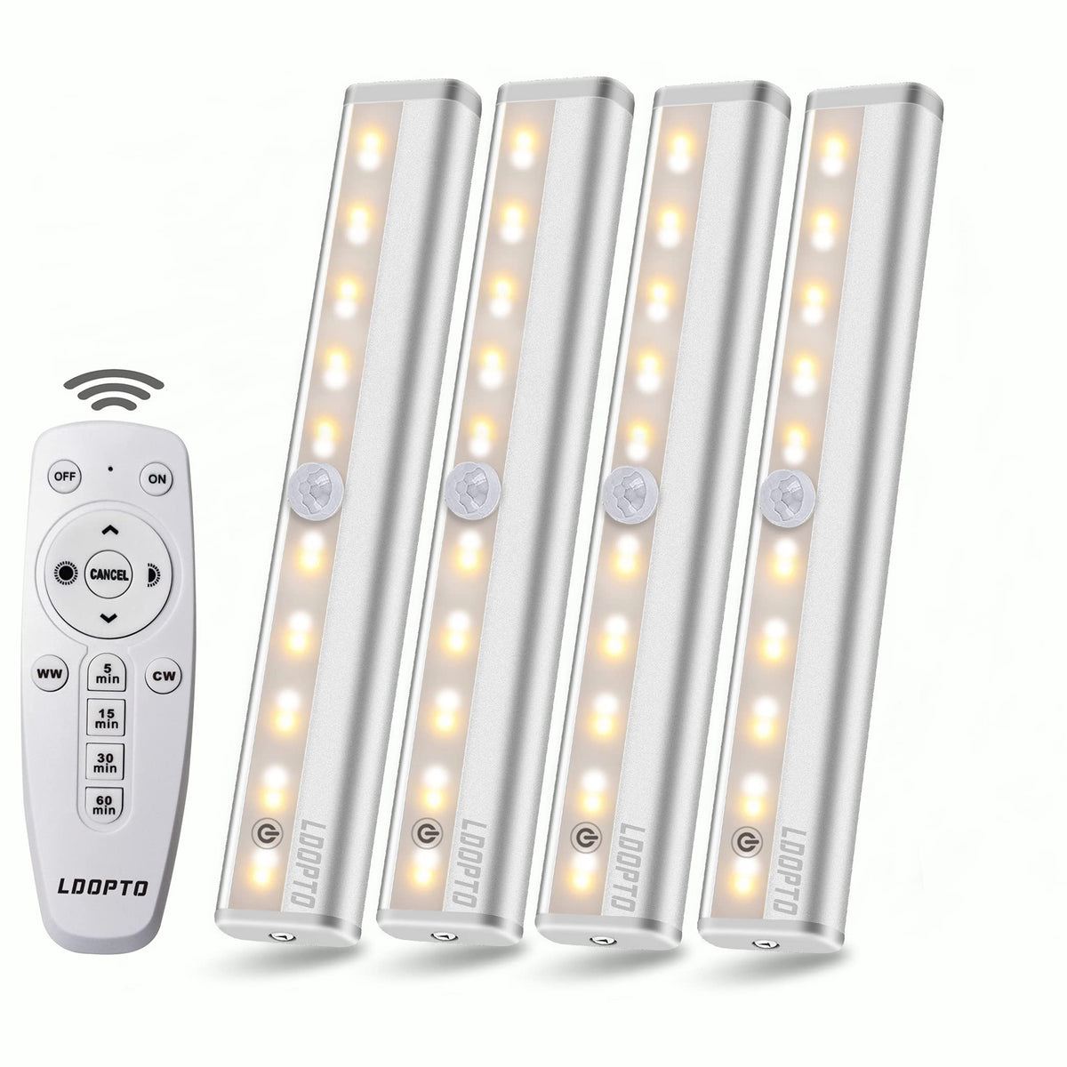 LDOPTO under-cabinet light with remote control for bright kitchen task lighting