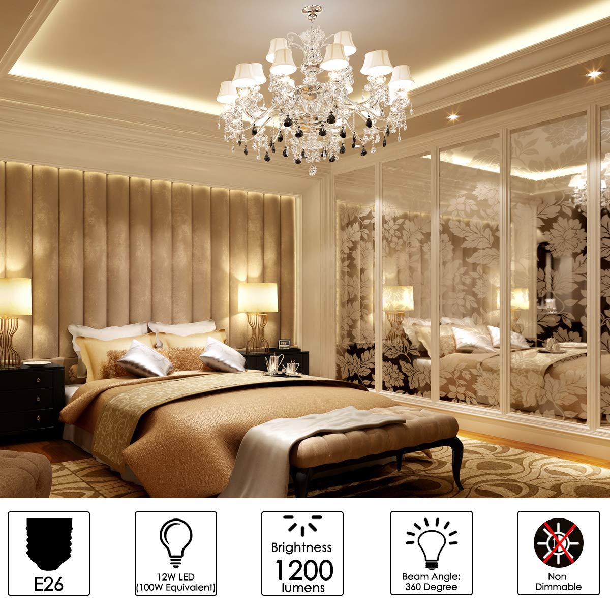 LDSZM LED bulb non-dimmable design for steady brightness