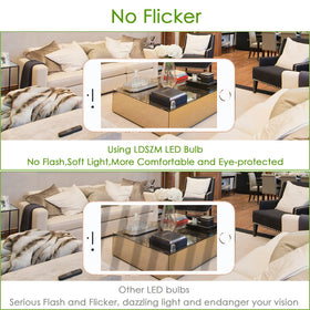 LDSZM E12 LED Corn Light Bulb 3-pack steady flicker-free light for eye comfort