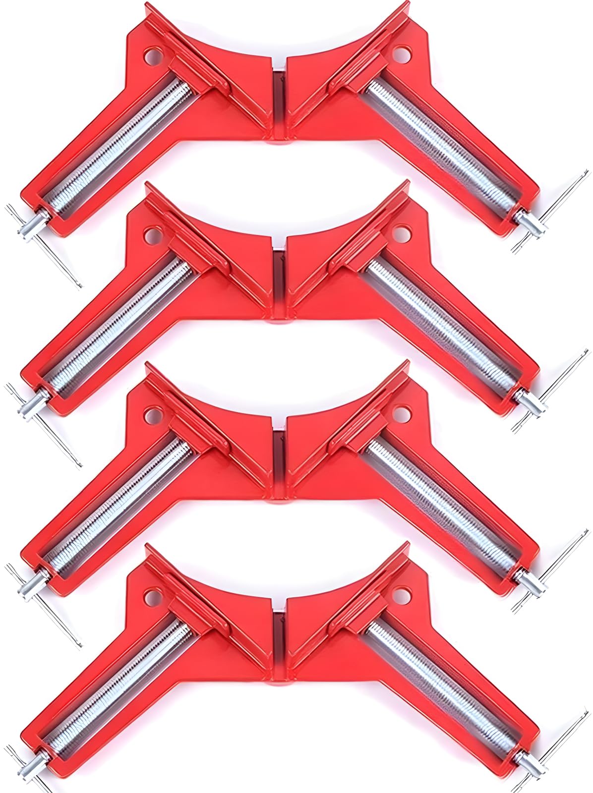 LTDOOIT 90-degree angle clamp four-pack for precise corner joints in woodworking.