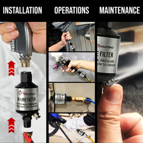 AI303 mounted near spray gun for cleaner paint flow.