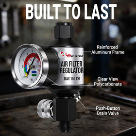 LE LEMATEC high-visibility gauge lets you monitor pressure instantly.