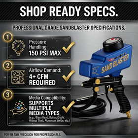Le Lematec sand blast media grit 46-100 compatibility for versatility