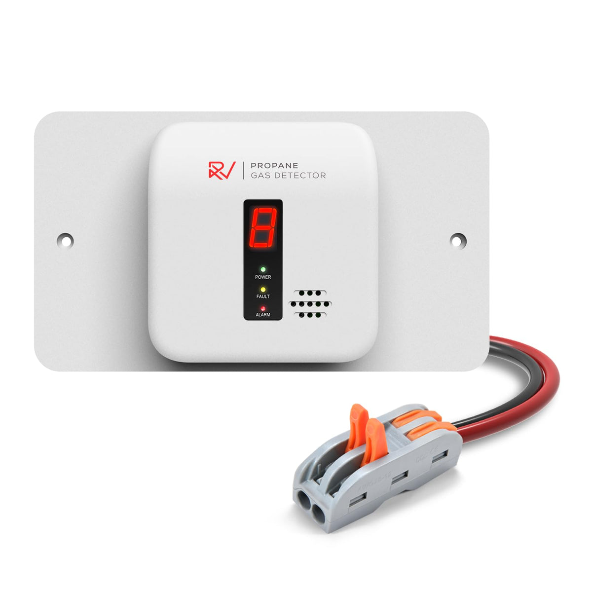 Leakbee RV propane detector digital display shows gas levels for quick checks