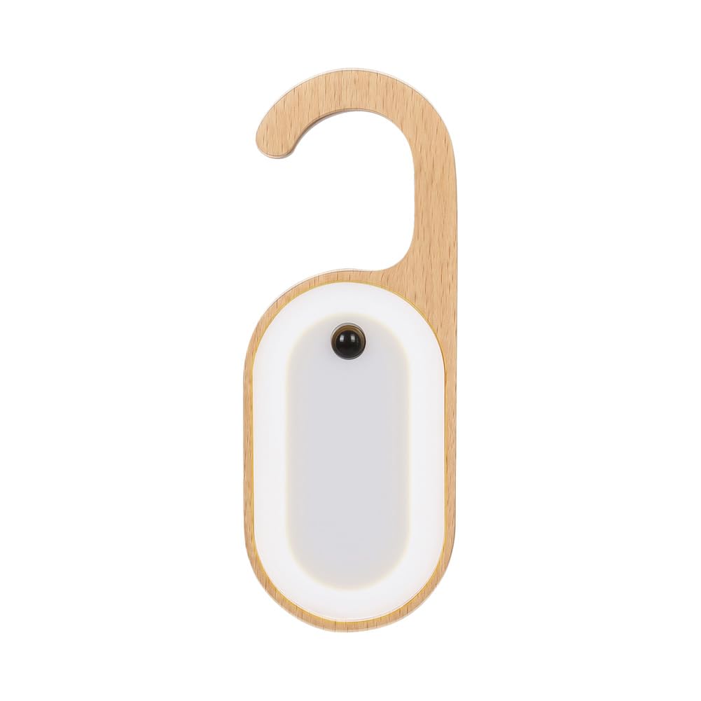 Leapair door sign night light with wooden finish illuminates doorways softly for reminders.