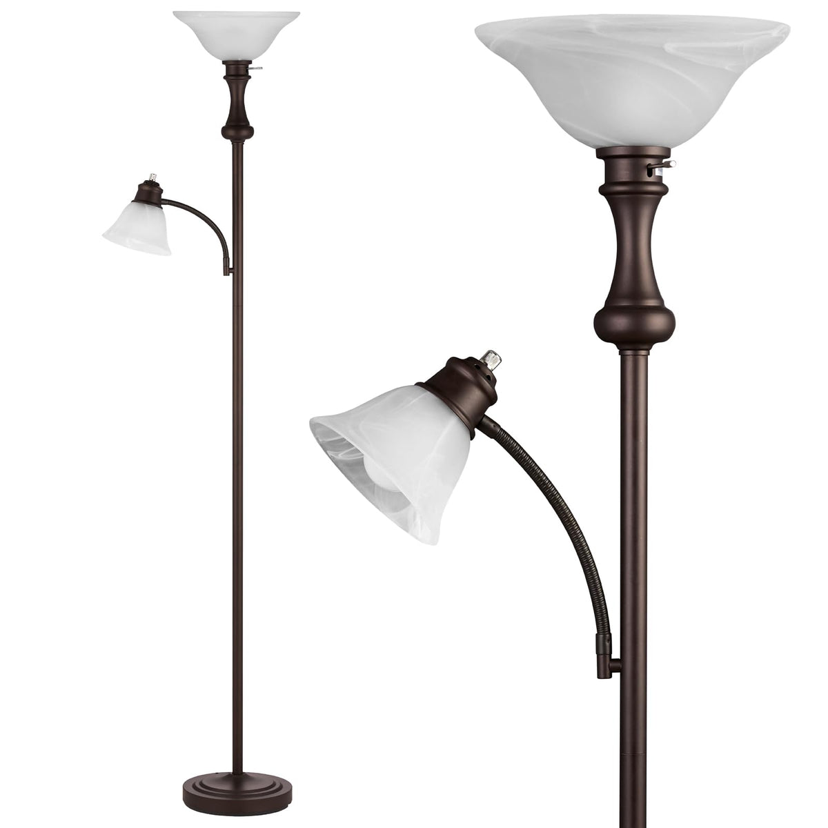 Leasgy 71'' floor lamp arc reading design for focused lighting