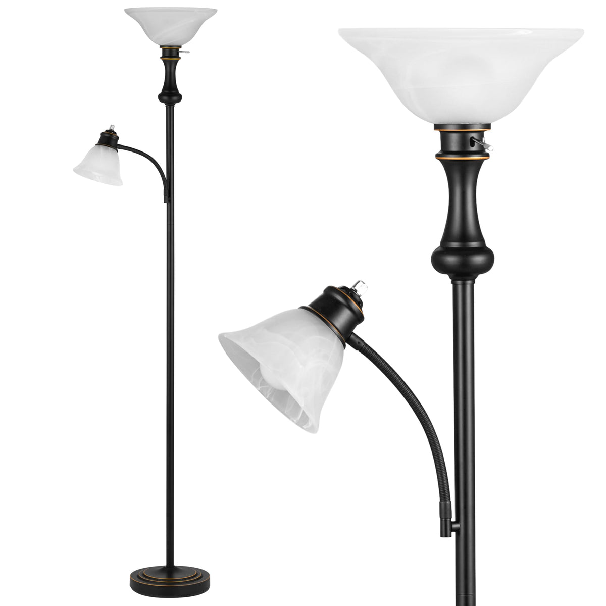 Leasgy 71-inch floor lamp with arc shade creating a soft, even glow
