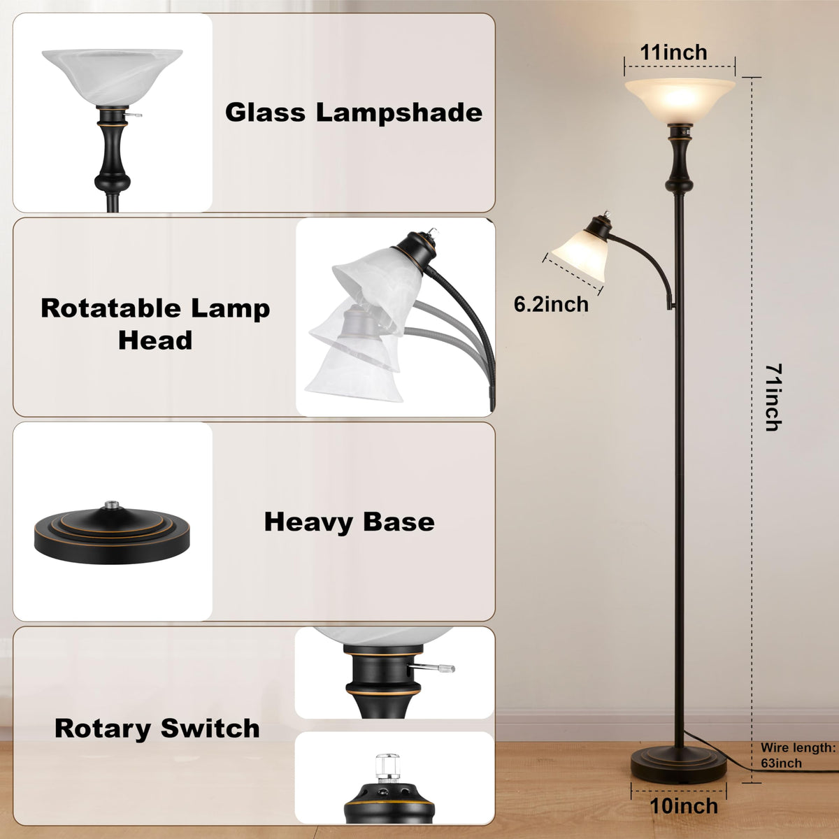 Leasgy child-safe base helps protect against tipping
