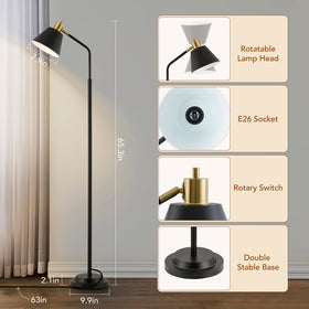Leasgy floor lamp ships with energy-friendly E26 bulb