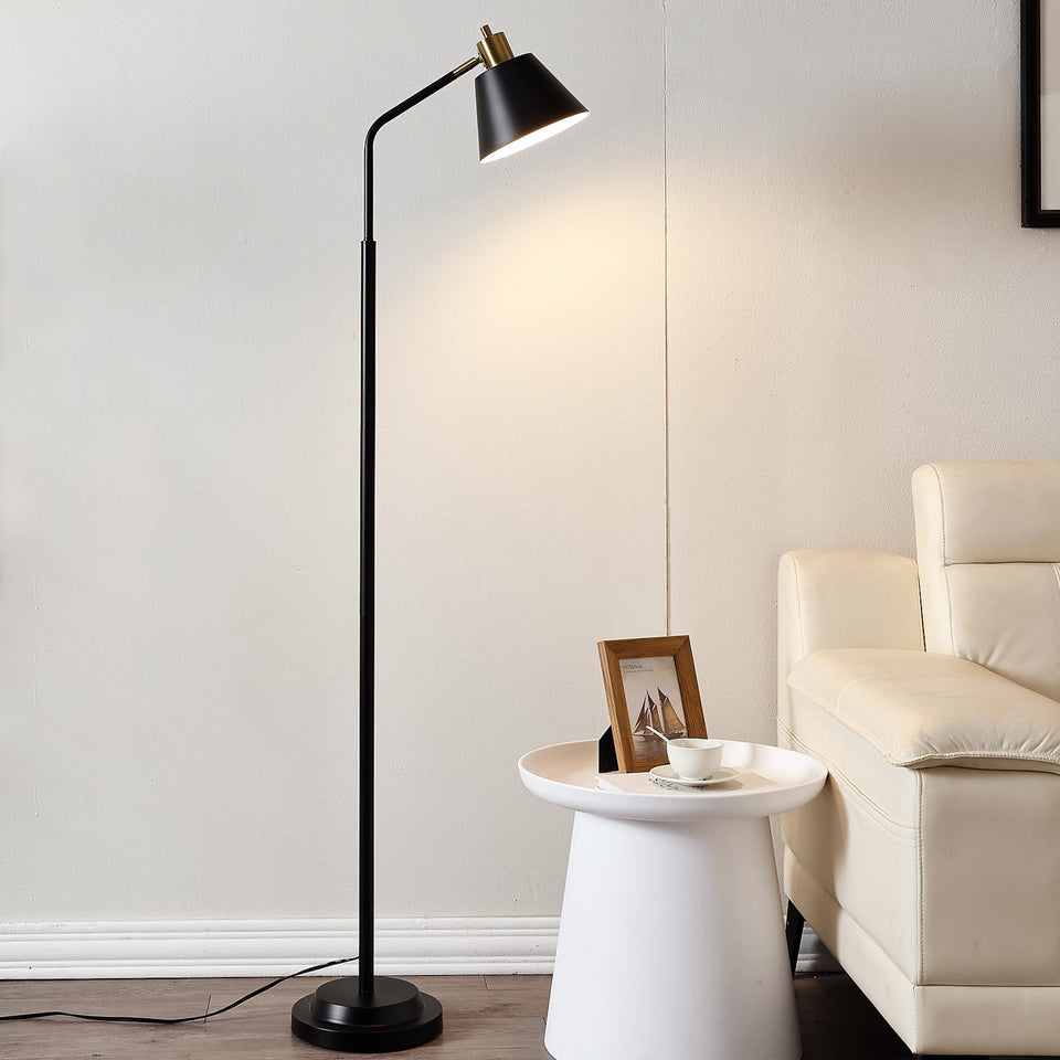 Leasgy floor lamp with metal base for stable living room lighting