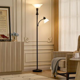 Leasgy frosted glass shade diffuses light for a pure glow