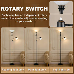 Leasgy heavy-base standing lamp ensures stability for homes with pets or kids