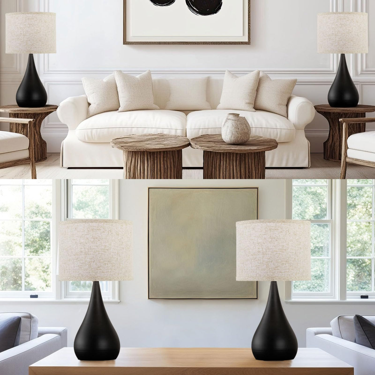 Leasgy heavy iron base delivers stability on busy nightstands.
