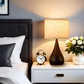 Leasgy LED bulbs included for immediate warm illumination and savings.