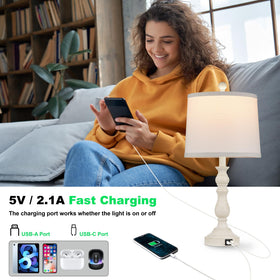Leasgy lamp USB ports for easy charging at night