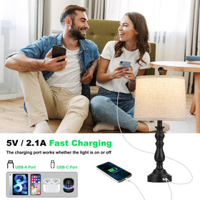 Leasgy lamp USB-C port enables convenient device charging at bedside or desk