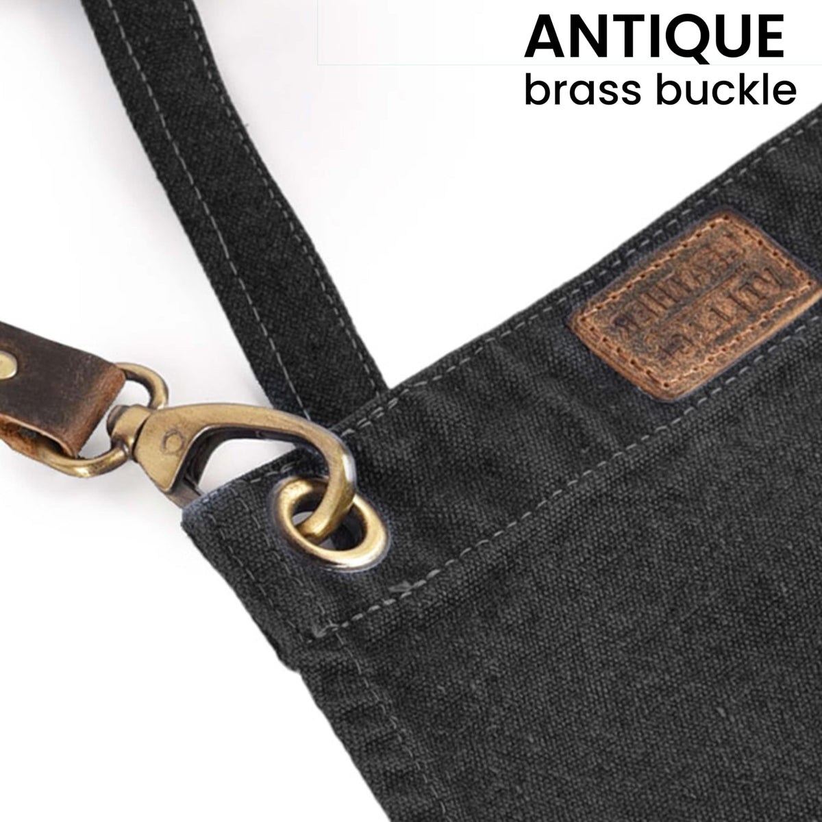 LEATHER VILLAGE Chef Apron showing large pockets for organized gear