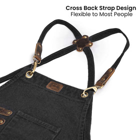 LEATHER VILLAGE Chef Apron with water-repellent finish keeps you clean