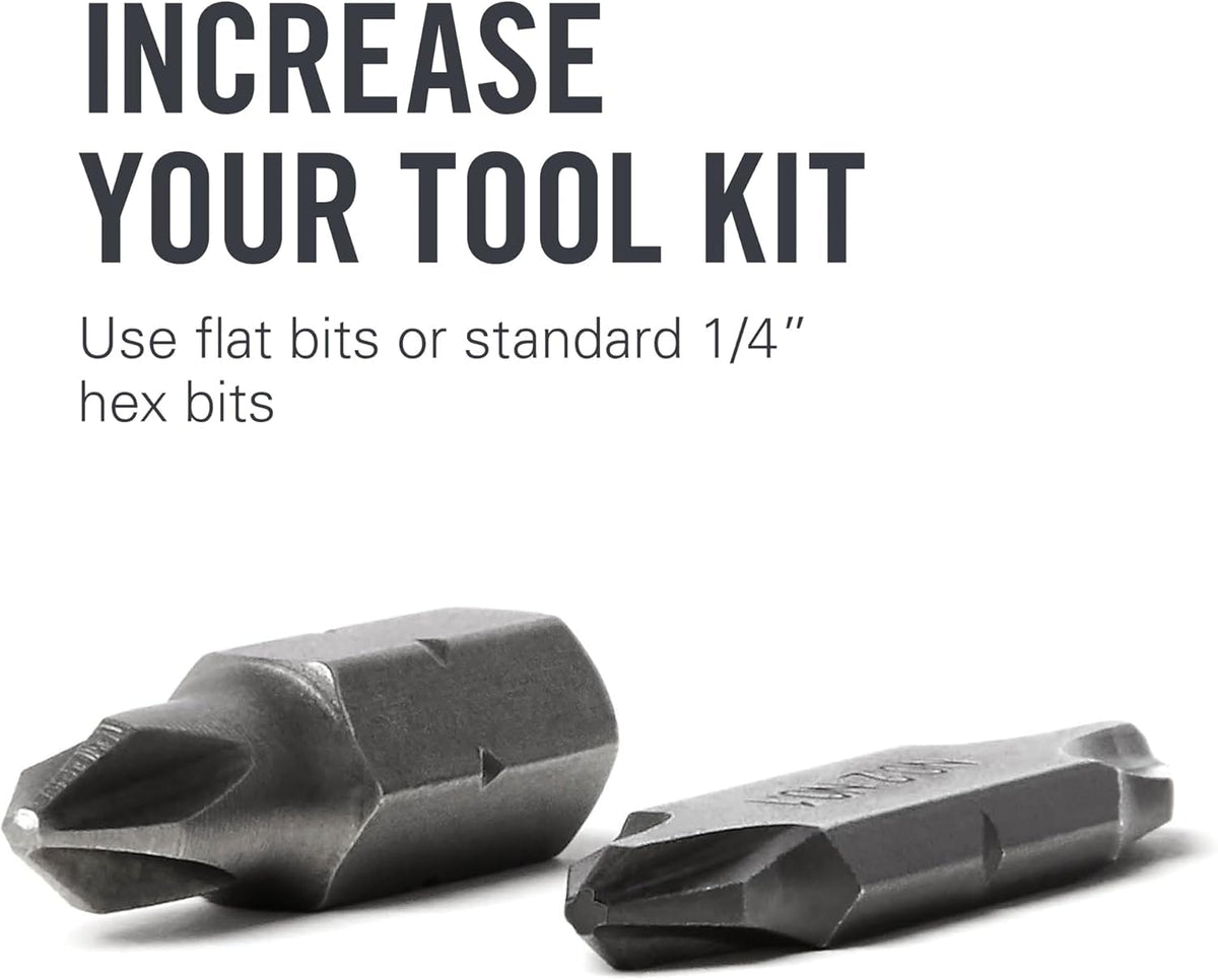 Leatherman Bit Driver Extender compatible with exchangeable bits across models.