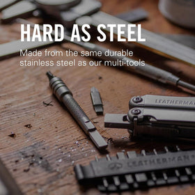 Leatherman Bit Driver Extender stays securely attached to prevent bit loss.