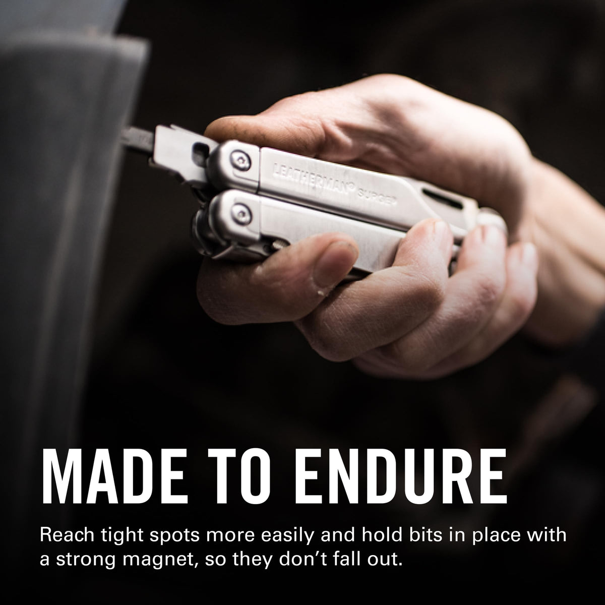 Leatherman Bit Driver Extender locks bits securely in place.
