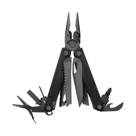 Leatherman Charge Plus pliers in action for gripping and twisting small hardware