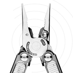 Leatherman Free P2 shows one-handed access for field tasks.