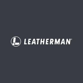 Foil-stamped Leatherman logo on Heritage leather sheath