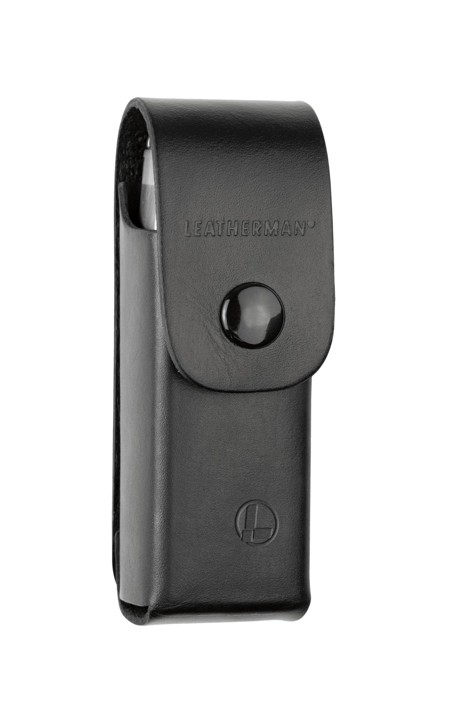 Leatherman leather box sheath fits Skeletool and Crunch for quick tool access.