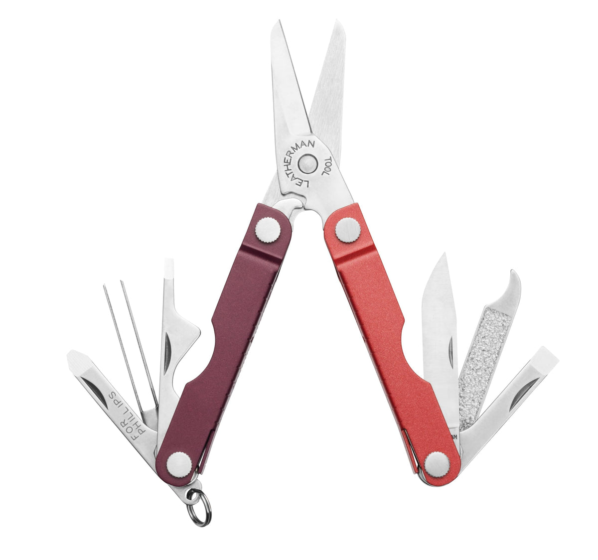 Leatherman Micra nail file and tweezers for fast touch-ups and grooming fixes.