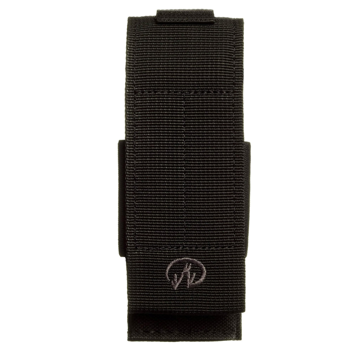 Leatherman MOLLE sheath with three elastic pockets for quick, organized tool access.