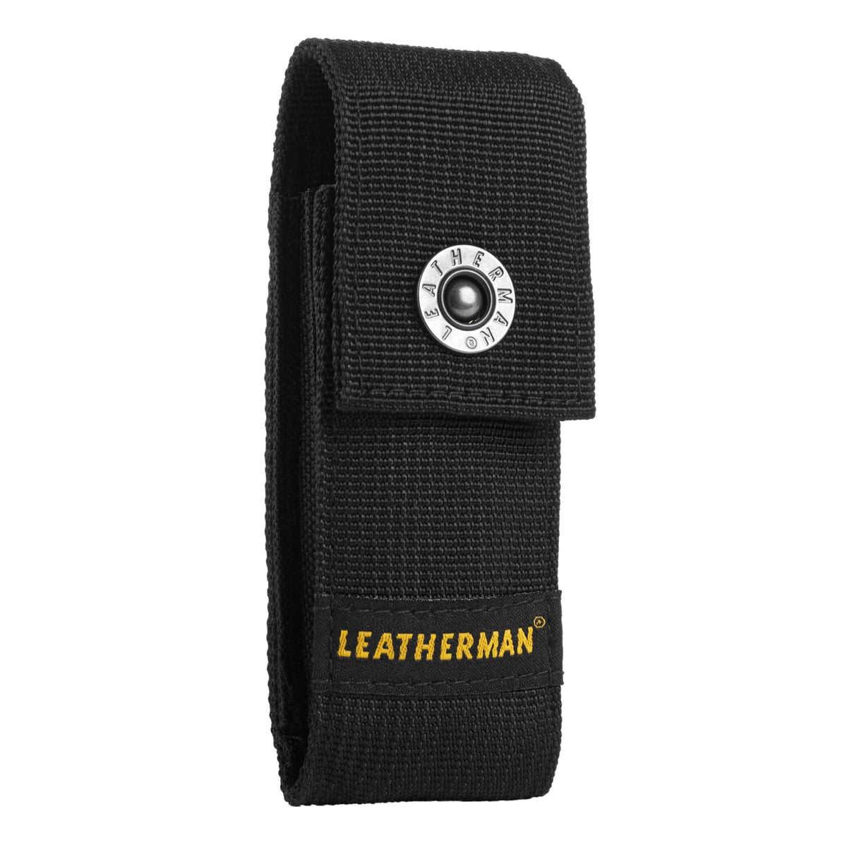Leatherman premium nylon snap sheath front view protects large multi-tools