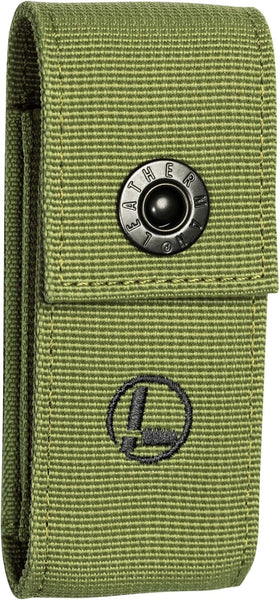 Leatherman Premium Nylon Snap Sheath front view protects your tool on the belt.