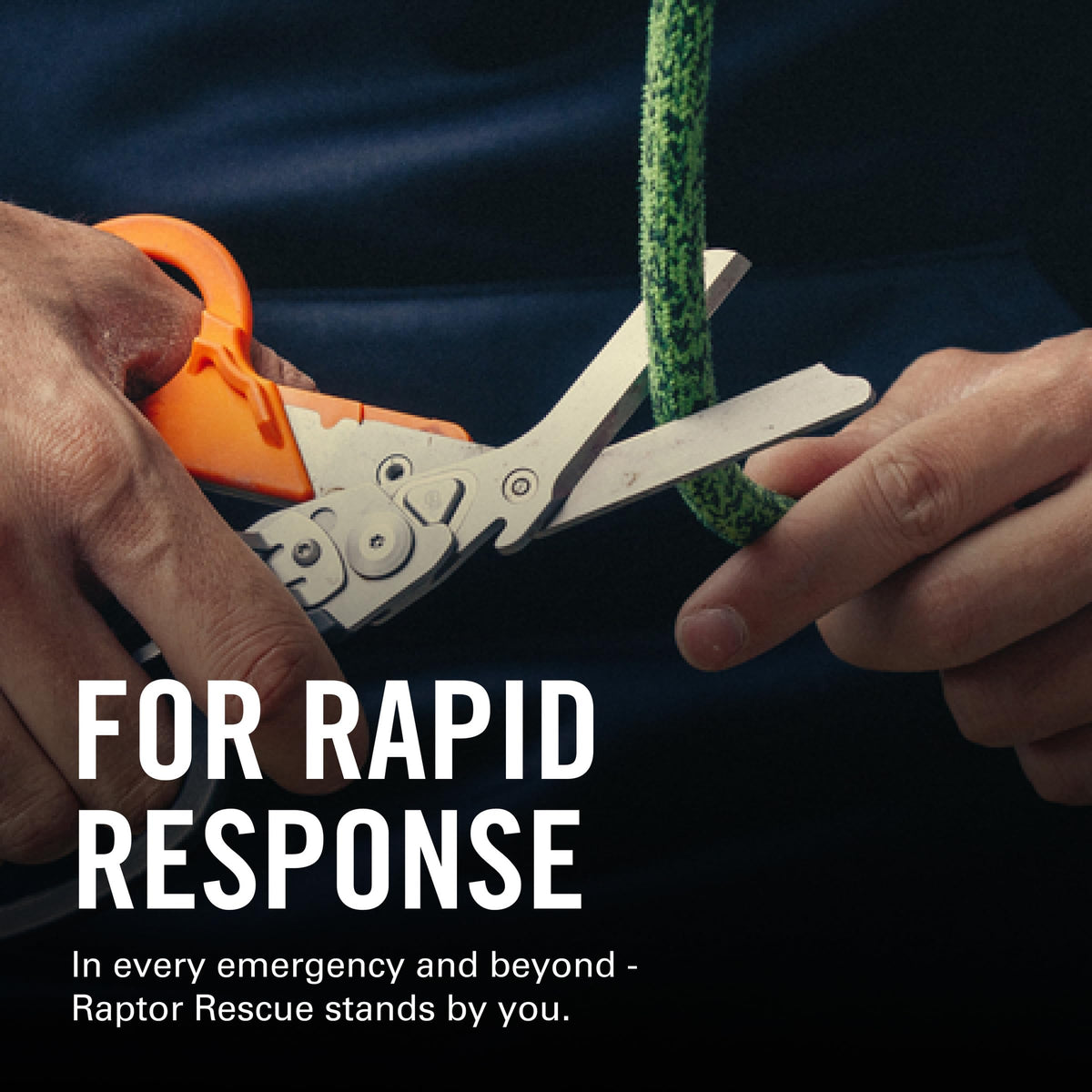 Carbide glass breaker on Leatherman Raptor Rescue for emergency window break.