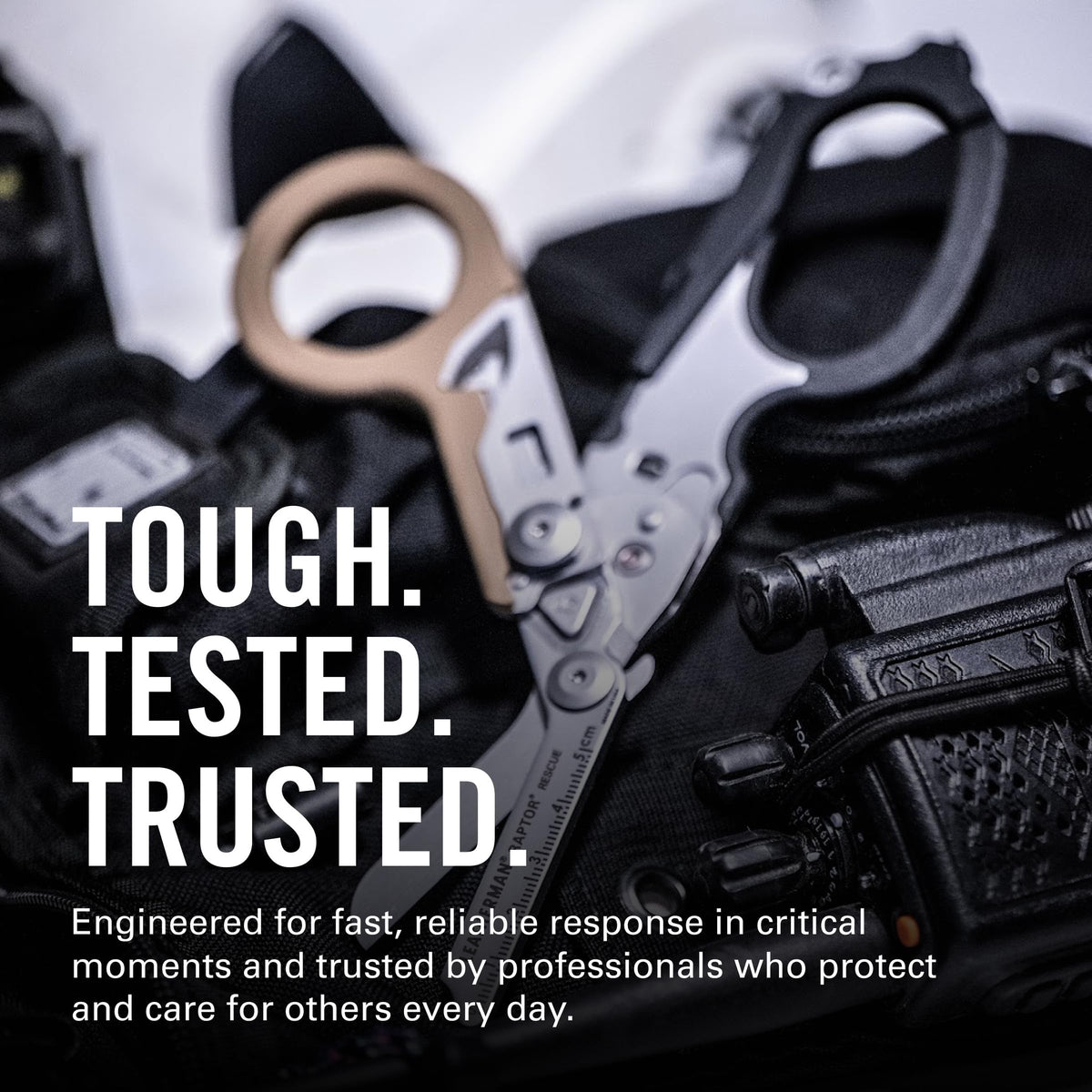 Coyote tan finish on Leatherman Raptor Rescue for rugged environments