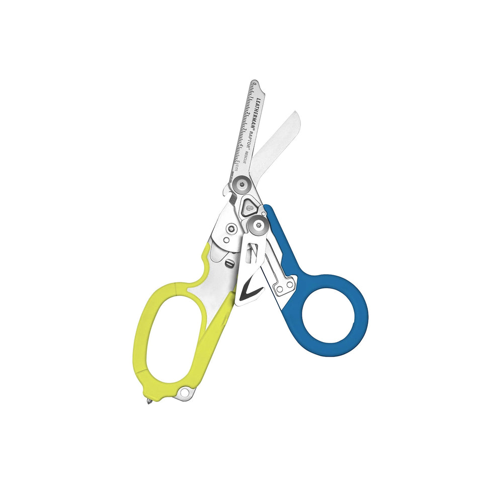 Leatherman Raptor Rescue emergency shears for quick field cuts.