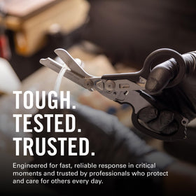 Leatherman Raptor Rescue on belt for rapid access during movement