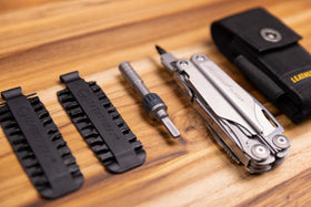 Leatherman Ratchet Driver compatible with Leatherman flat bits for versatile repairs
