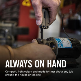 Knives, screwdrivers, and file on Leatherman Rebar for quick repairs.