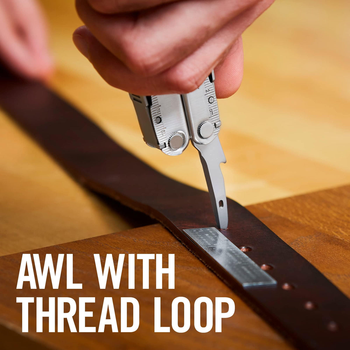 Leatherman Rebar ruler and file for quick measurements and smoothing