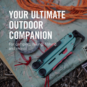 Leatherman Signal pliers and knife open for versatile tasks.