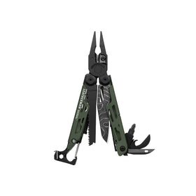 Leatherman Signal with pliers open showing multitool versatility for outdoor tasks.