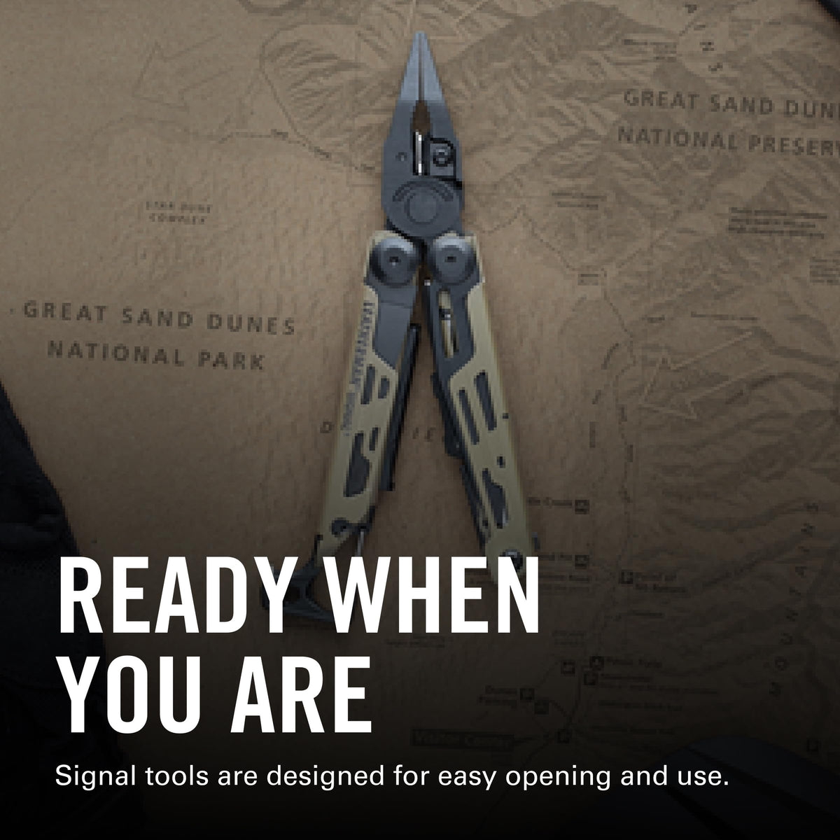 Leatherman Signal with pliers and wire cutters ready for on-site repairs