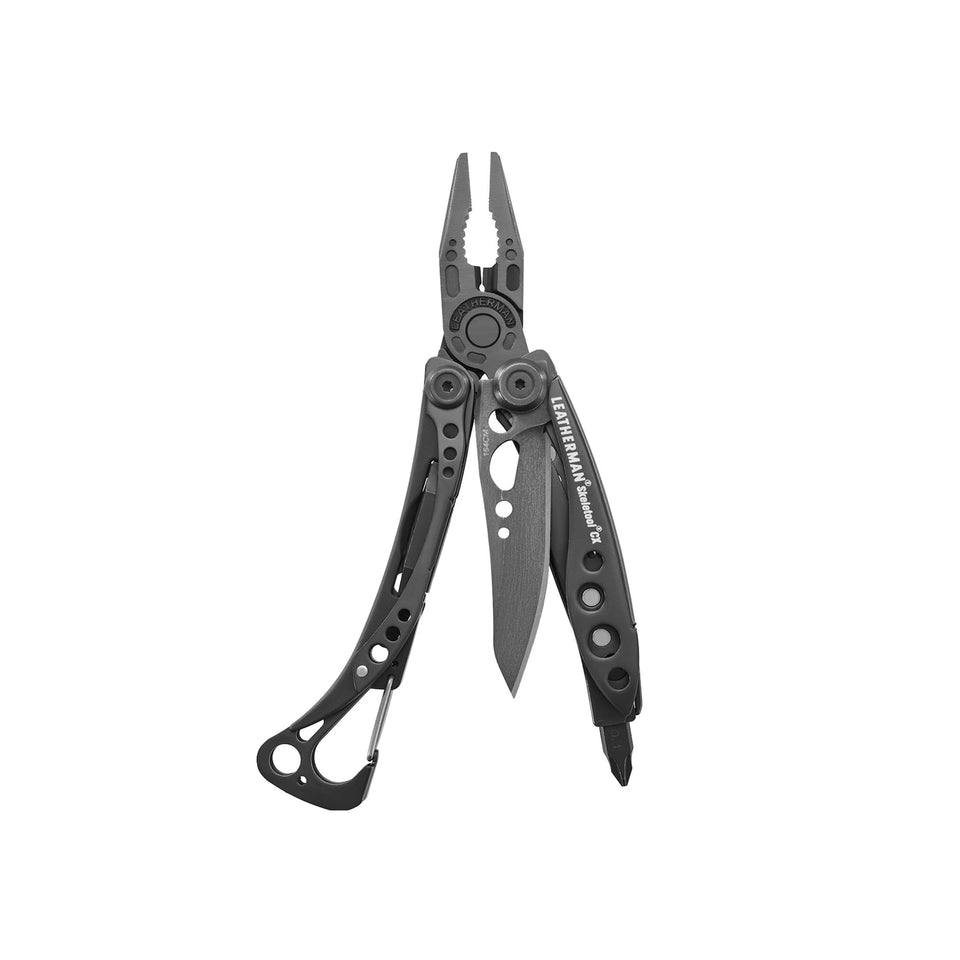Leatherman Skeletool CX blade open for quick cuts on the trail