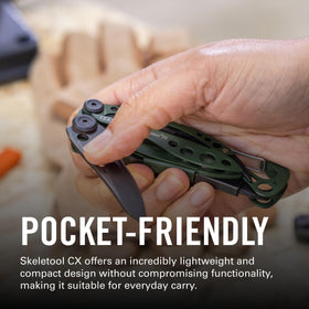 Leatherman Skeletool CX bottle opener for effortless beverage access outdoors.