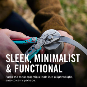 Leatherman Skeletool CX close-up showing durable pliers for tough jobs.