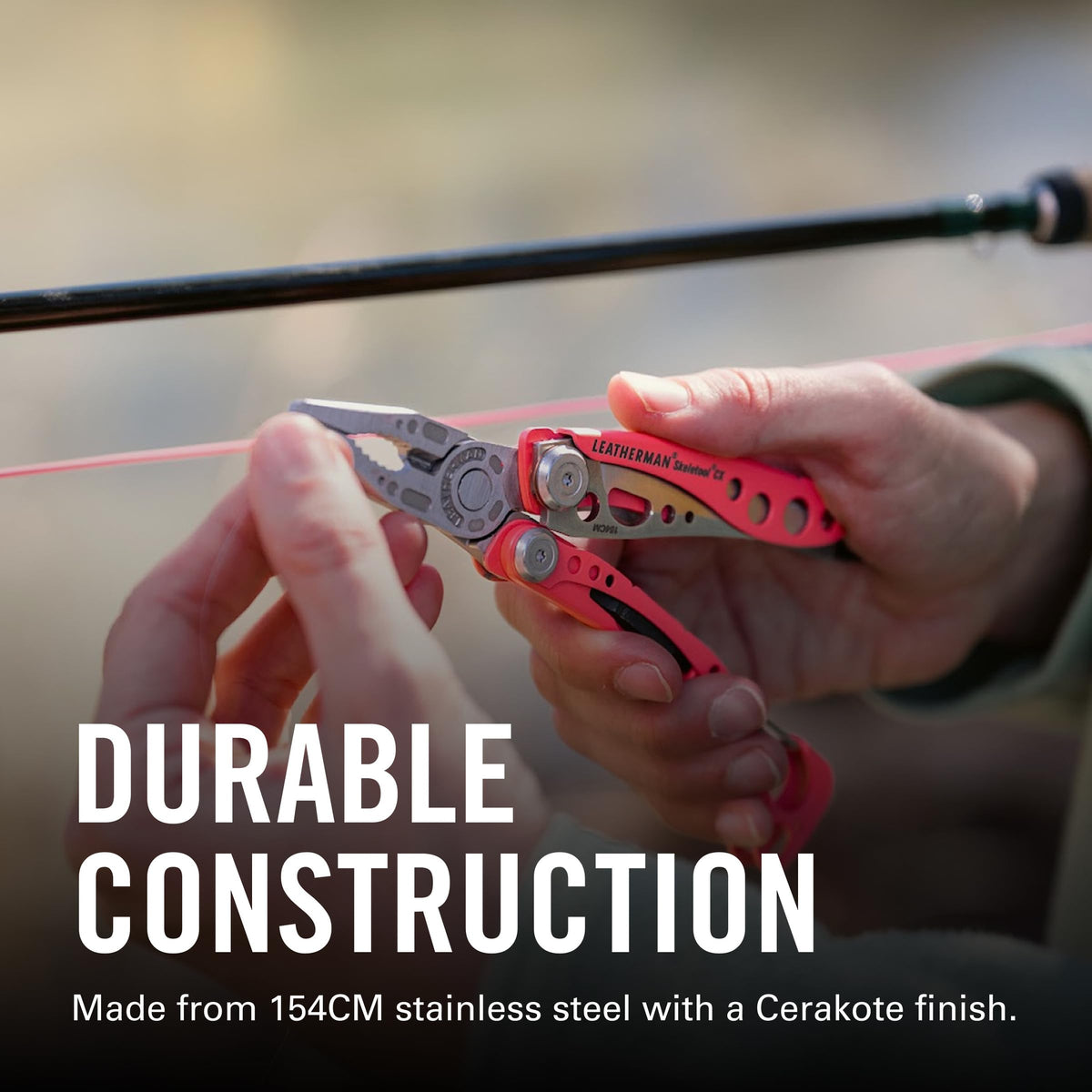 Leatherman Skeletool wire cutters handle small wires cleanly